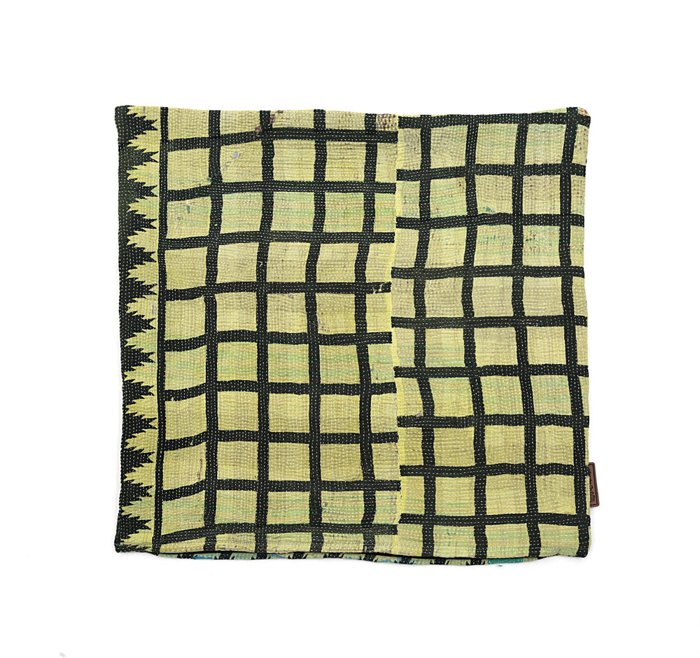 Sari Cushion Cover 50x50 – Green & Black