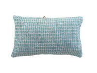Sari pillowcase 30x50 cm with colorful green and gold/orange flower pattern, Indian bohemian/boho oriental unique pillow (upcycled sari pillow)