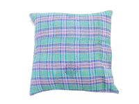 50x50 sari pillowcase with boho bohemian check in turquoise, blue, purple and pink - colorful Indian Indian pillowcase for sari pillows and unique pillows